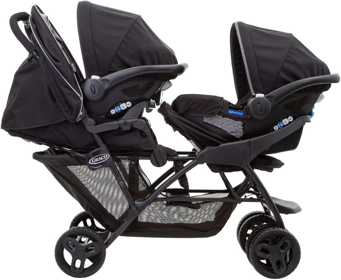 Graco Stadium Duo Tandem Double Pushchair – Black/Grey