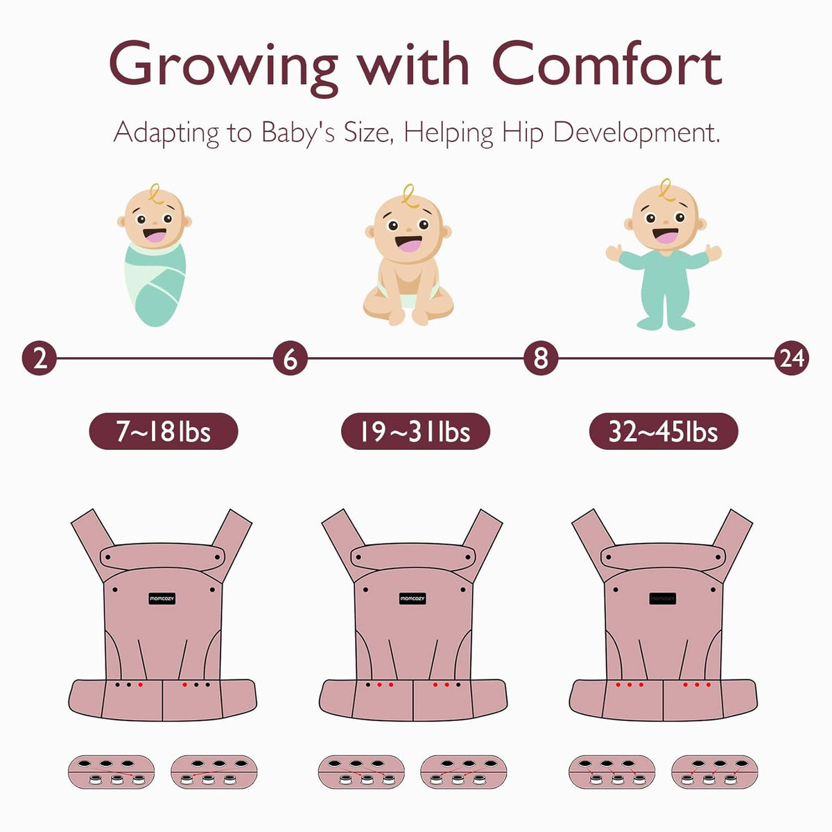 Momcozy Baby Carrier Cotton Leopard – Ergonomic & Comfortable