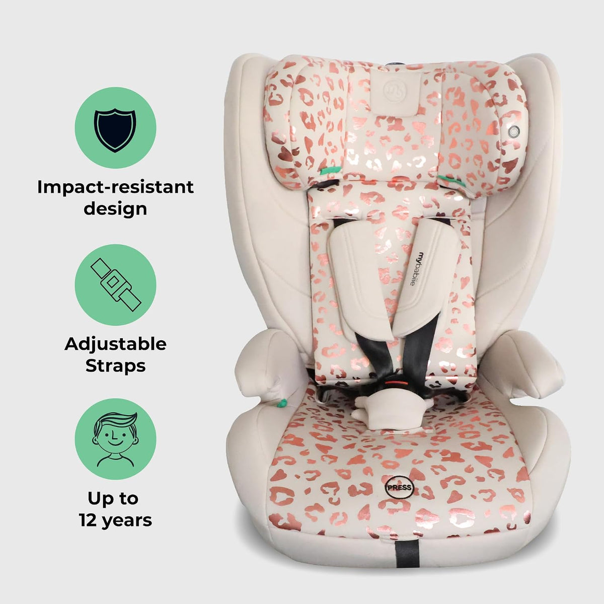 My Babiie MBCS75 i-Size Toddler Car Seat - Pink