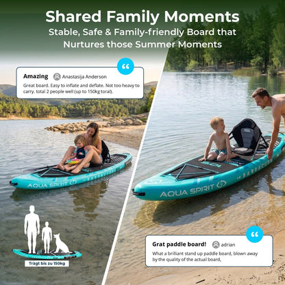 Aqua Spirit Barracuda 10'6" Inflatable Paddle Board & Kayak Package