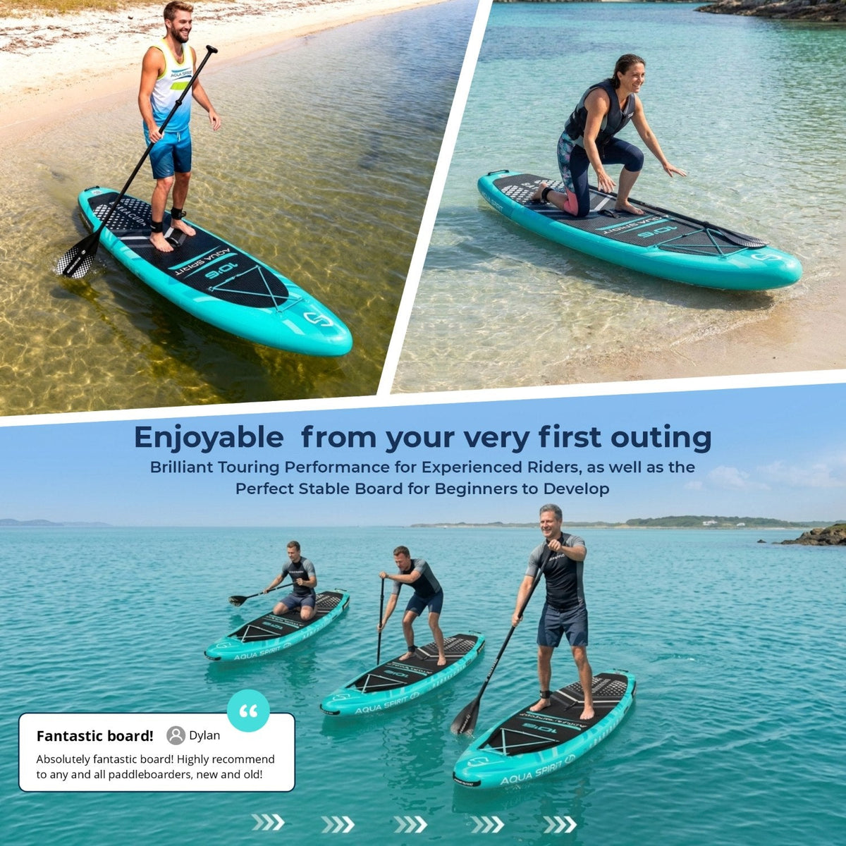Aqua Spirit Barracuda 10'6" Inflatable Paddle Board & Kayak Package