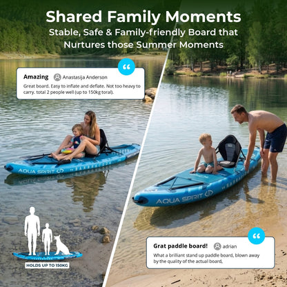 Aqua Spirit Barracuda 10'6" Inflatable Paddle Board & Kayak Package