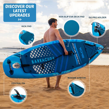 Aqua Spirit Barracuda 10'6" Inflatable Paddle Board & Kayak Package